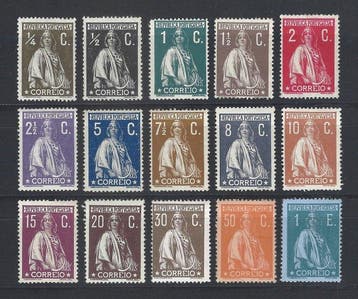 Portugal 1912 - Ceres-serie compleet - Mundifil 206/220, Gestempeld