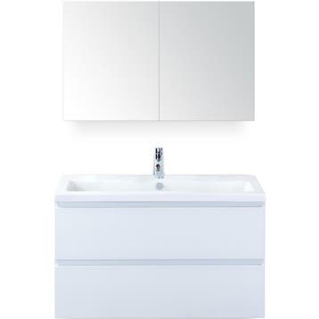 Vogue Badmeubelset 100 cm - Greeplijst in Kleur - Wit, Ophalen of Verzenden, Nieuw