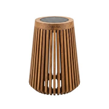 ZOLUNA LON Large Solar Tuinlamp, Designlamp van Teakhout, Verzenden, Nieuw