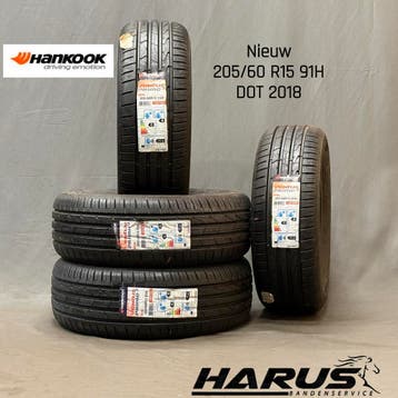 205/60/15 91H Hankook zomerbanden nieuw 4X GRATIS MONTAGE, 15 inch, Nieuw, Band(en), Personenwagen