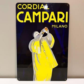 Campari Cordial Milano Vintage reclamebord – XXL 60x40 cm –