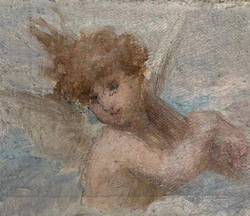 Jules-Cyrille Cavé (1859-1946) - Portrait d’un Ange -, Antiek en Kunst, Kunst | Schilderijen | Klassiek