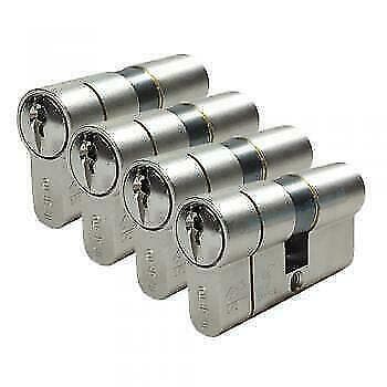 4 gelijksluitende cilinders skg*** 60 mm 12 nummer sleutels, Verzenden, Nieuw, Koper of Messing, Slot