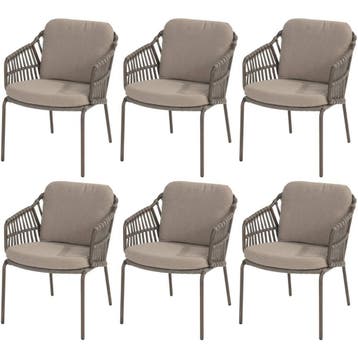 Capalbio dining tuinstoel terre 4 Seasons Outdoor set van 6, Ophalen of Verzenden, Nieuw