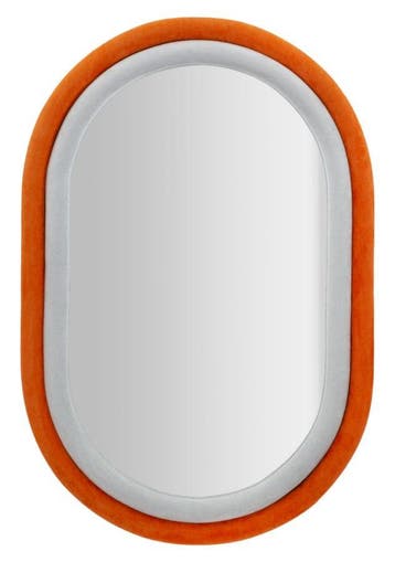 WANDSPIEGEL ANTONY ORANJE/MIX FLUWEEL CM 60X4X90, Ophalen of Verzenden, Nieuw