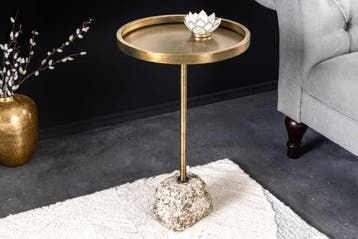 Handgemaakte Bijzettafel TRAYFUL 60cm Antiek Messing, Ophalen of Verzenden, Nieuw