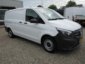 Zakelijke Lease |  Mercedes-Benz Vito 110 CDI 100PK Lang Air, Stof, Gebruikt, Euro 6, Wit