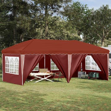 vidaXL Pop-up partytent 575 x 288 x 245 cm Terracotta, Verzenden, Nieuw, Partytent