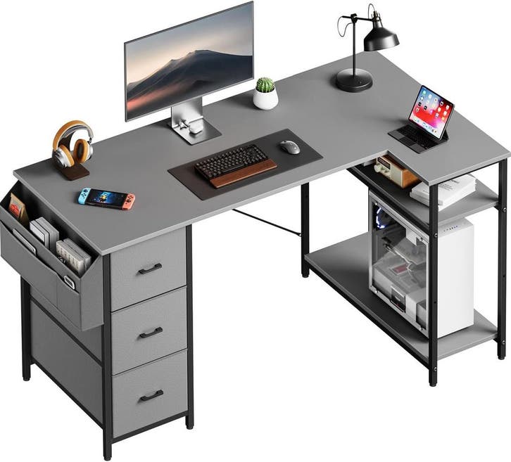 Bureau - Computertafel - Computerbureau - 120x78 cm - Grijs, Huis en Inrichting, Bureaus, Zo goed als nieuw, Verzenden