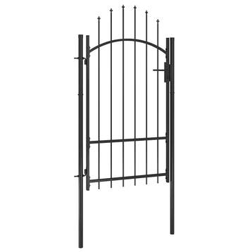 vidaXL Tuinpoort Woerden staal 1x1,7m zwart, Verzenden, Nieuw