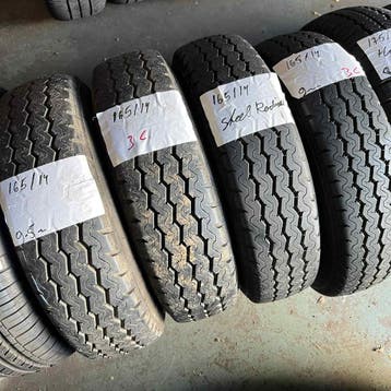 4 x Steel Radial 165-80-14 C Zomerbanden 9,5mm, 14 inch, Ophalen of Verzenden, Band(en), 165 mm