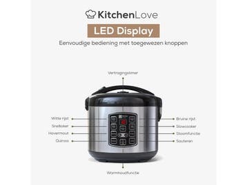 KitchenLove Rijstkoker - 1.2L - Multicooker - Stoomfunctie -, Verzenden, Nieuw