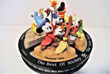 Walt Disney - 4 beeldjes + plateau - Beste van Mickey, Nieuw