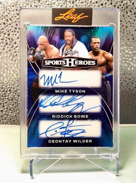 1/1 Leaf Mike Tyson, Riddick Bowe Deontay Wilder - 1 Card -, Verzamelen, Stickers