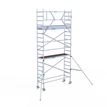 Rolsteiger Original 75x250 6,2m werkhoogte tegen de gevel, Doe-het-zelf en Verbouw, Steigers, Verzenden, Nieuw, Rolsteiger of Kamersteiger
