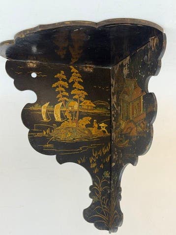 Decoratief ornament - Japans lakwerk wandschap - Oosters