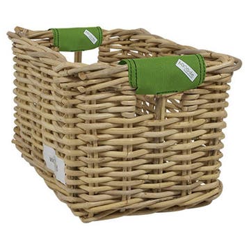 Wicked Rieten Fietsmand XL Olive Solid naturel, Verzenden, Nieuw
