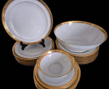 Limoges René Caire - Eetservies voor 6 (20) - Porselein -