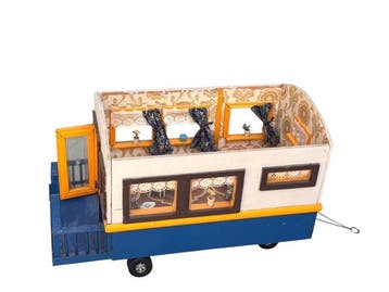 Handmade Caravan Miniature - Poppenhuis - 1950-1960