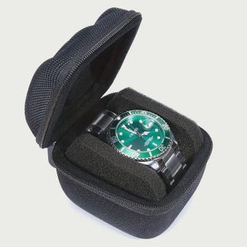 Zwarte Horloge Opbergdoos - Hardcase met Zachte Kussens en F, Verzenden, Nieuw