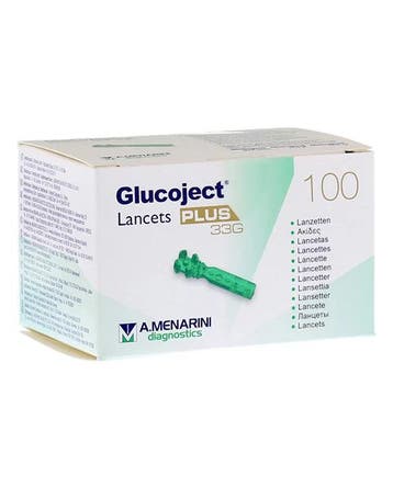 Glucoject lancetten 33G - 100 stuks, Verzenden, Nieuw