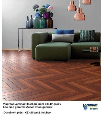 Merbau Natuurvernist Kersen 3 XDecor v.a. €11,95m2 Apeldoorn, Huis en Inrichting, 75 m² of meer, Nieuw, Ophalen of Verzenden, Crème