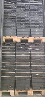 Nestbare Stapelbak, 600x400x360 mm, euronorm, zwart, Ophalen of Verzenden