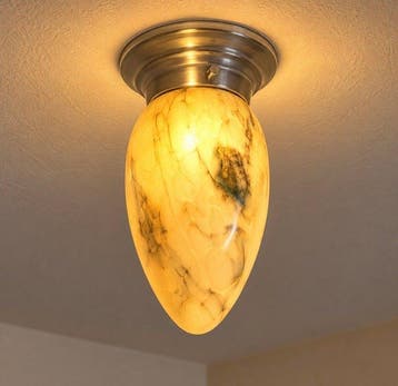 Wandlamp - Metaal, Glas - Vintage plafondlamp