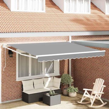 vidaXL Electric Awning Frame 3,5 x 2,5 m Wit Gepoedercoat, Verzenden, Nieuw