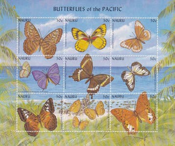 Nauru - 2002 - Vlinders - Postfris, Verzenden, Postfris, Dier of Natuur