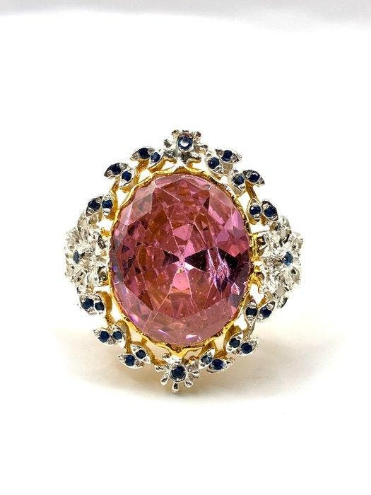 Zonder minimumprijs - Statement ring - 9 kt. Geel goud,, Sieraden, Tassen en Uiterlijk, Antieke sieraden