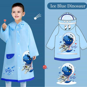 Regenjas / Regenponcho Ice Blue Dinosaur, Fietsen en Brommers, Verzenden, Nieuw