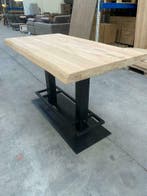 Aerts, eiken bartafel, boomstam + voetensteun (A-keuze), Nieuw, Eikenhout