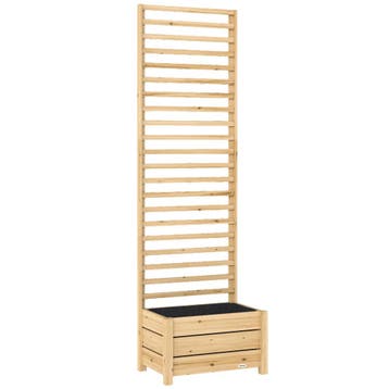 Hoogbed Met Klimrek Hout Verhoogde Bloembak Met Latwerk Afvo, Verzenden