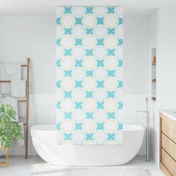vidaXL Doucherolgordijn 90x240 cm stofbreedte 86 cm, Verzenden, Nieuw, Blauw