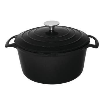 Ronde Braadpan Zwart 3,2ltr | Ø20,5cm, Verzenden