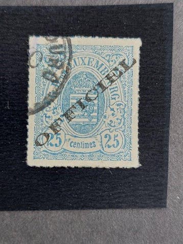 Luxemburg 1875 - Service: 25 cent coat of arms met imprint, Gestempeld