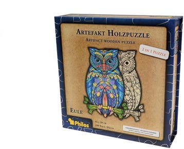 Artefact Houten Puzzel - Uil (199 stukjes) | Philos -, Verzenden, Nieuw