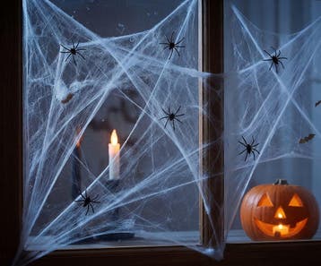 Halloween Spinnenweb met 6 Spinnen, Ophalen of Verzenden, Nieuw
