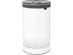 Brabantia Wasmand - 60 l - Quick-Drop Opening - White / Dark, Verzenden, Zo goed als nieuw