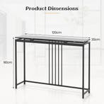 2dekans | Coast Consoletafel Kunstmarmer Zwart – 120 x 30 x, Ophalen of Verzenden, Zo goed als nieuw