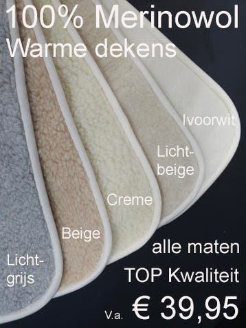 Wollen deken 100% MERINO Schapenwol dekens € 39,95 NIEUW, Huis en Inrichting, Ophalen of Verzenden, Nieuw