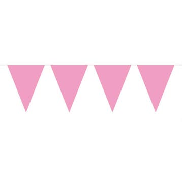 Vlaggenlijn 10 meter Roze, Verzenden, Nieuw, Versiering, Verjaardag