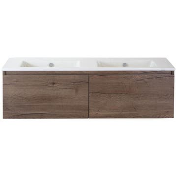 Frozen Badmeubelset 140 cm - Greeplijst in Kleur - Tabacco -, Ophalen of Verzenden, Nieuw