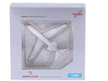 Schaal 1:500 Herpa 515474 AeroLloyd Sud Aviation Caravell..., Ophalen of Verzenden, Zo goed als nieuw