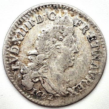 Frankrijk. Louis XIV (1643-1715). 4 Sols 1692-D, Lyon, Postzegels en Munten