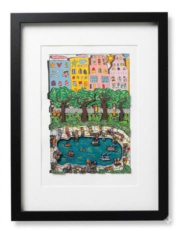 James Rizzi (1950-2011) - The Park Pond