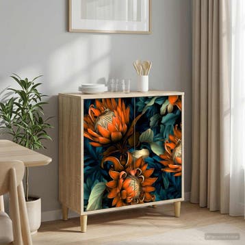 vidaXL Dressoir LOCHEM Sonoma 69 x 33 x 75 cm Bewerkt hout, Verzenden, Nieuw, Overige houtsoorten, Minder dan 50 cm
