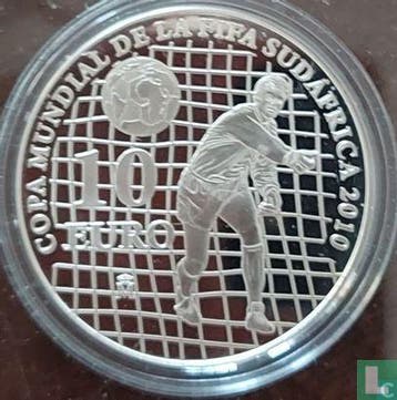 Spanje 10 euro 2009 (PROOF) 2010 Football World Cup in S..., Postzegels en Munten, Munten | Europa | Euromunten, Verzenden, Goud