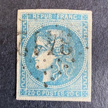 Frankrijk - Yvert 46Ad Bordeaux 20c outremer afgestempeld., Gestempeld